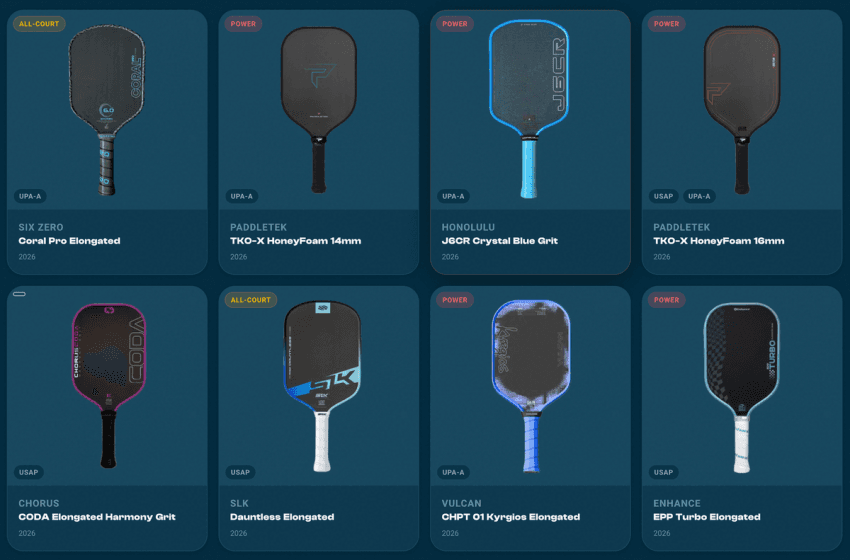  Bases de datos clave para elegir tu nueva pala de pickleball